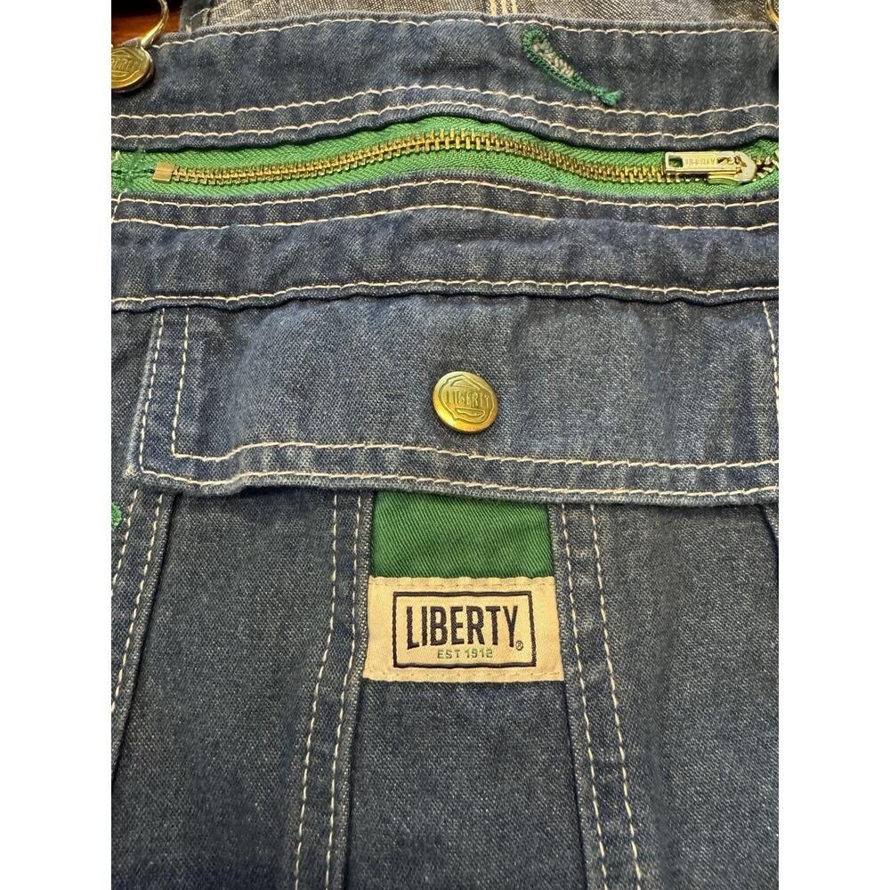 34 X 32 Liberty Overalls Blue Denim - Picture 2 of 12